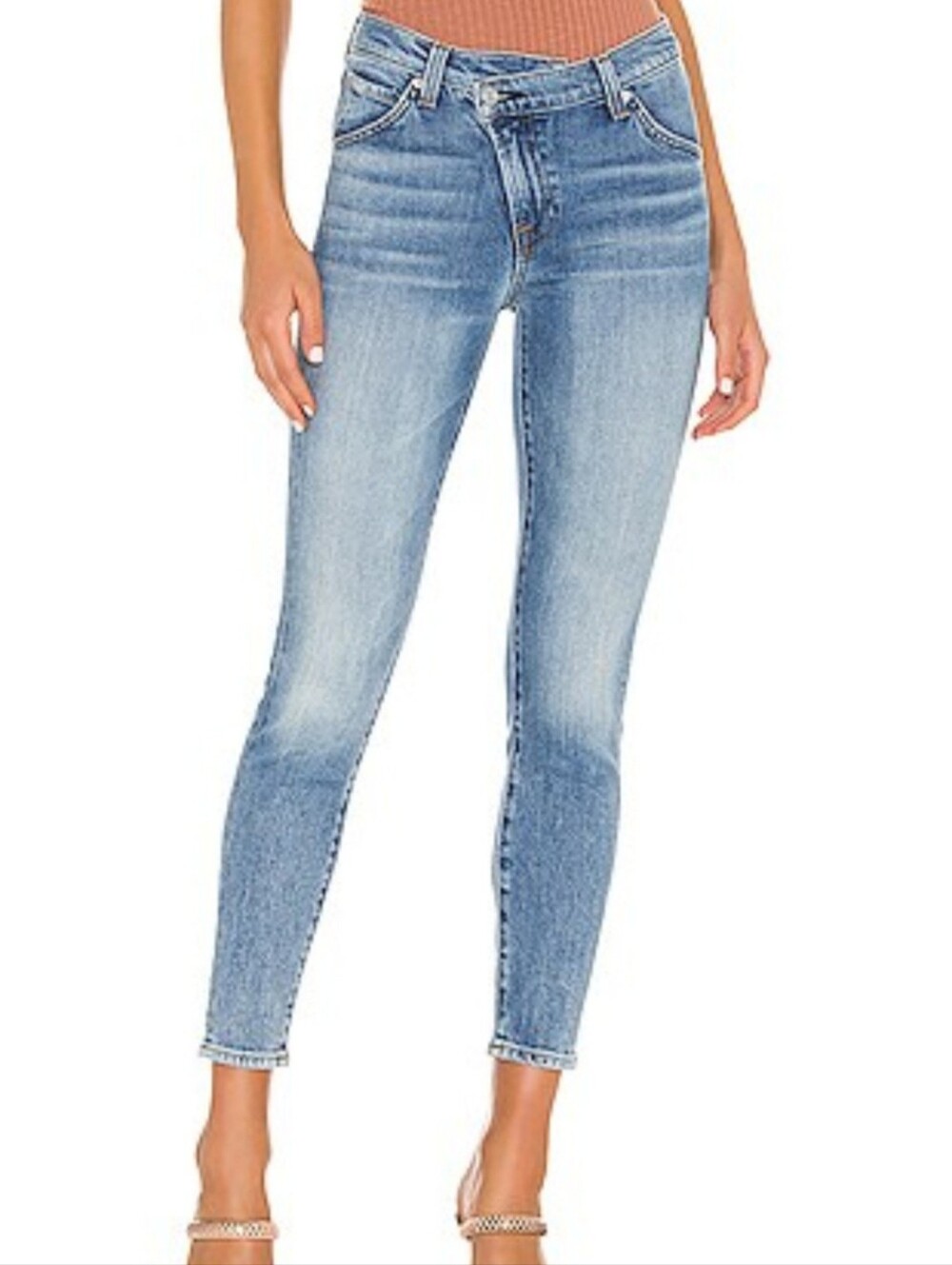 NWT 7 For All Mankind Light Blue Ankle Skinny Jeans Denim Size 27 Casual